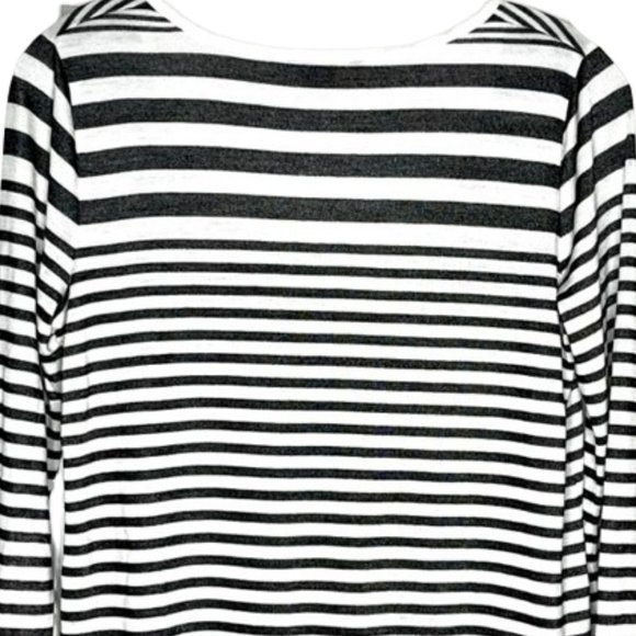 Vince Long-Sleeved, Boldly-Striped Top - Black/White - S - Picture 6 of 9